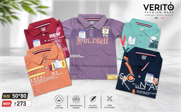 BOYS TSHIRT(DOVE)(50*80)(5)