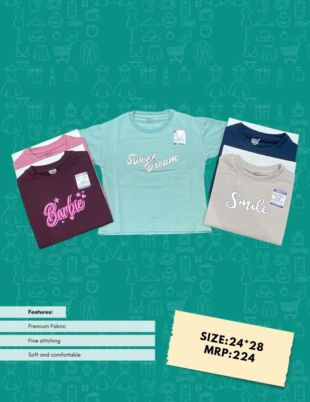 GIRLS TSHIRT(DOVE)(24*28){5}