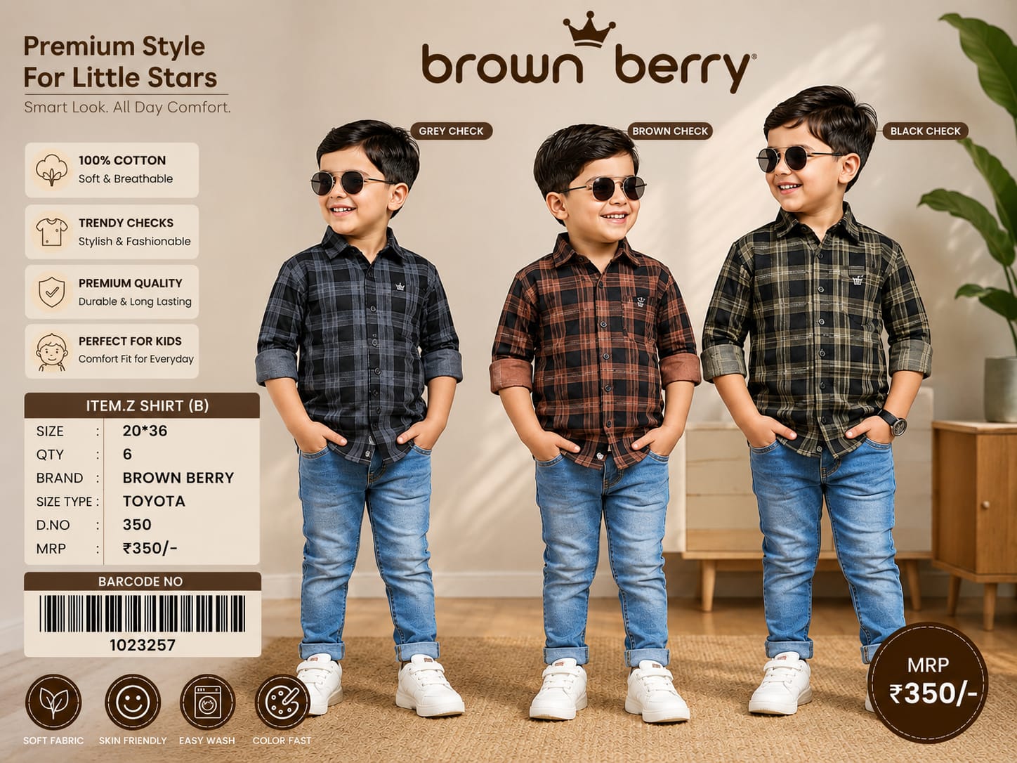 BOYS SHIRT(B)(20*36){6}